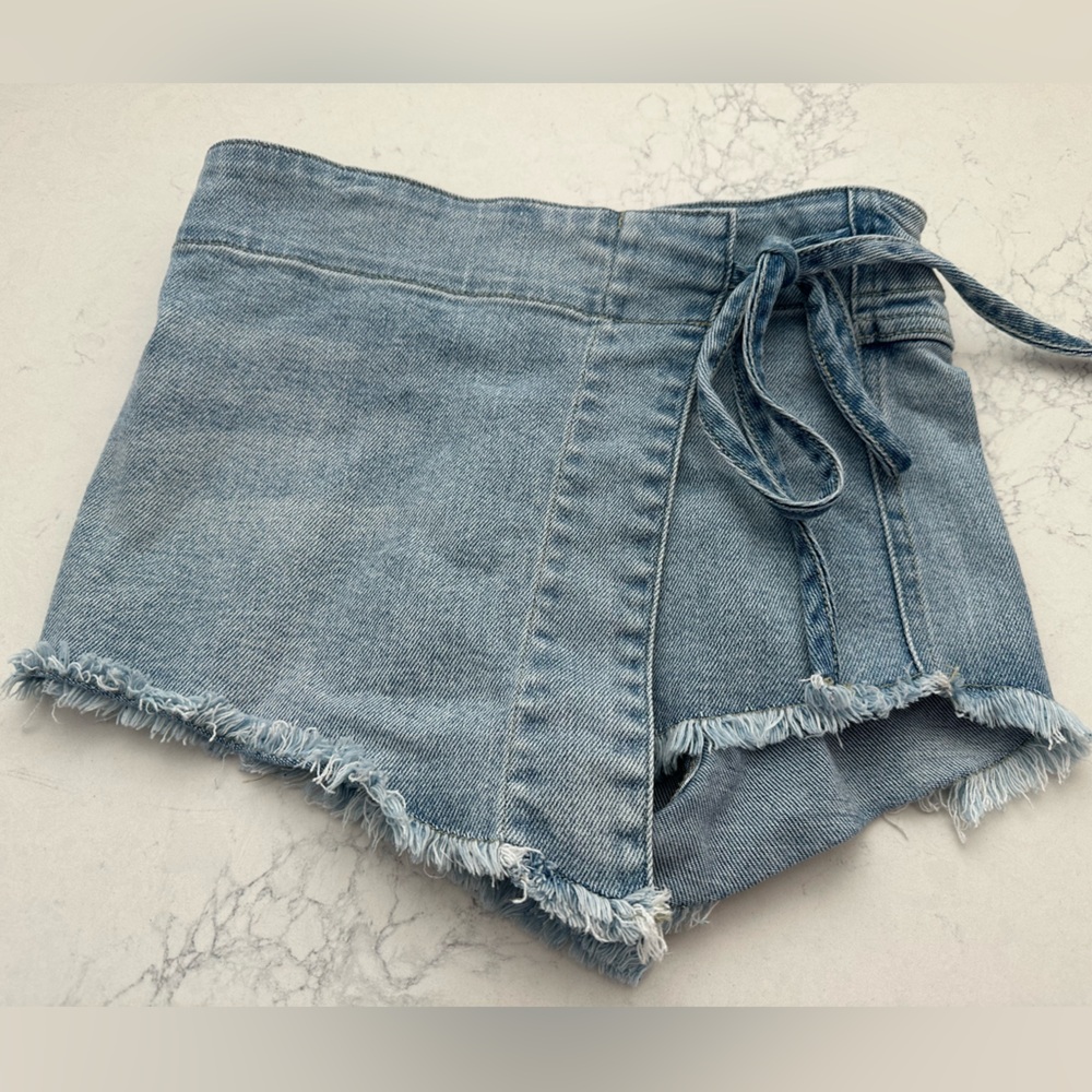 KATIE NYC Blue Denim Jean Skort